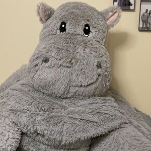 Giant Plush Hippo Pillow